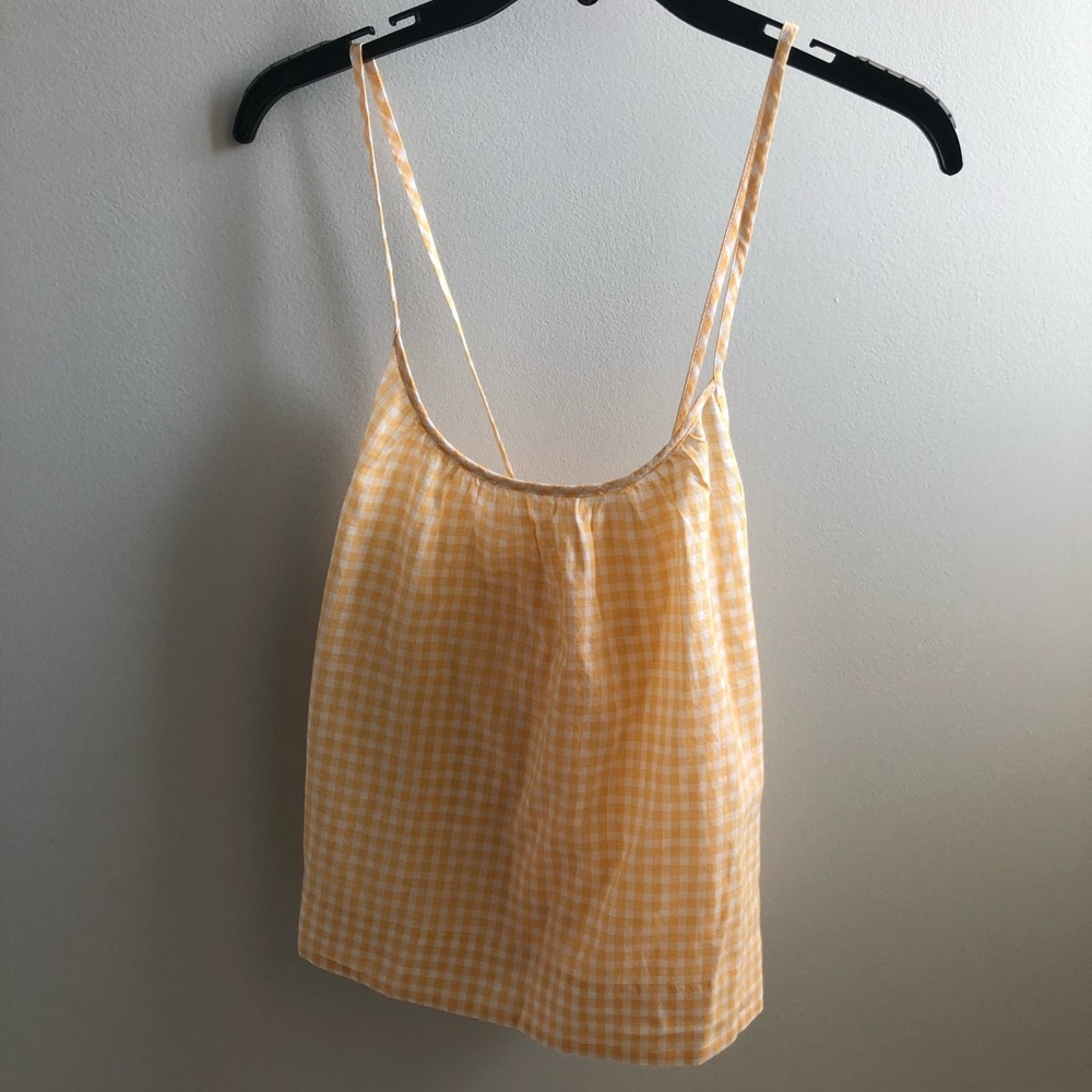 Madewell gingham print strappy tank Size XS